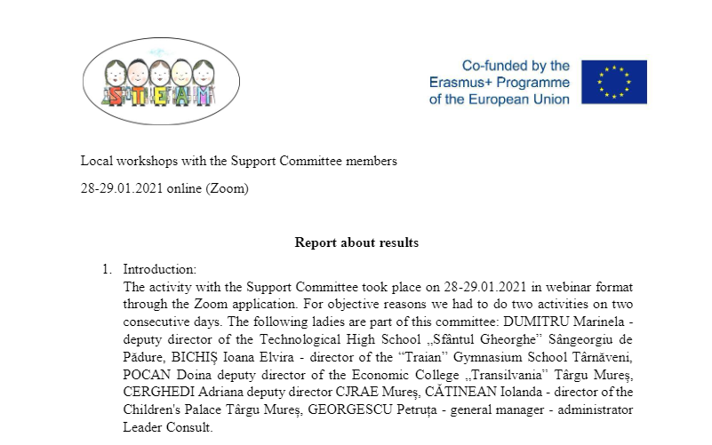 Lee más sobre el artículo Report-Support Committee members